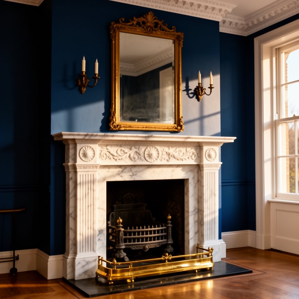 A magnificent fully restored Georgian fireplace