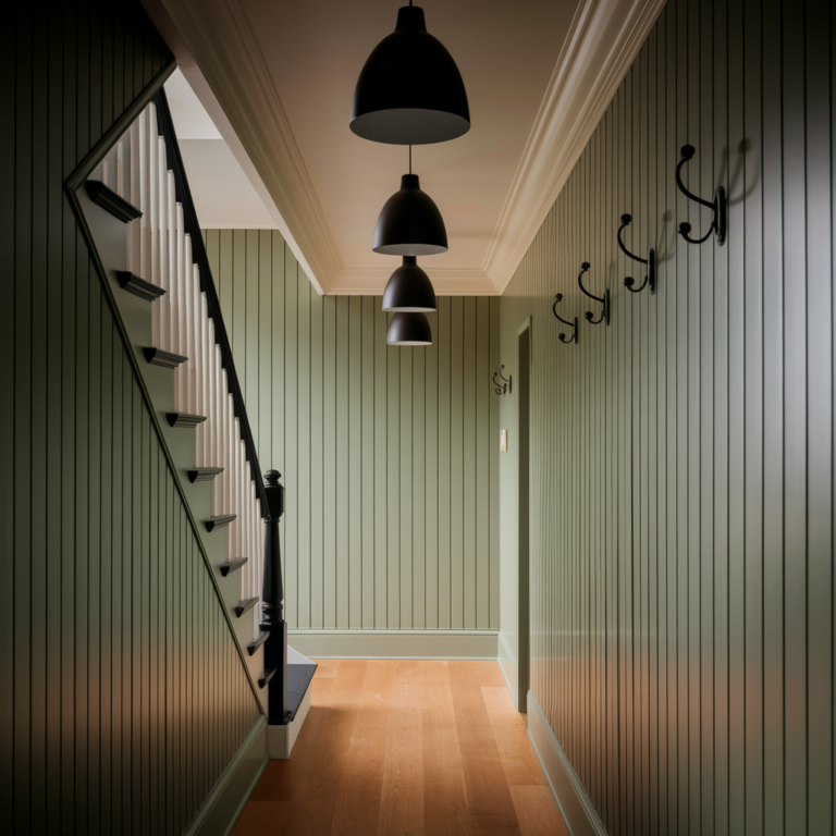 board and batten hallway