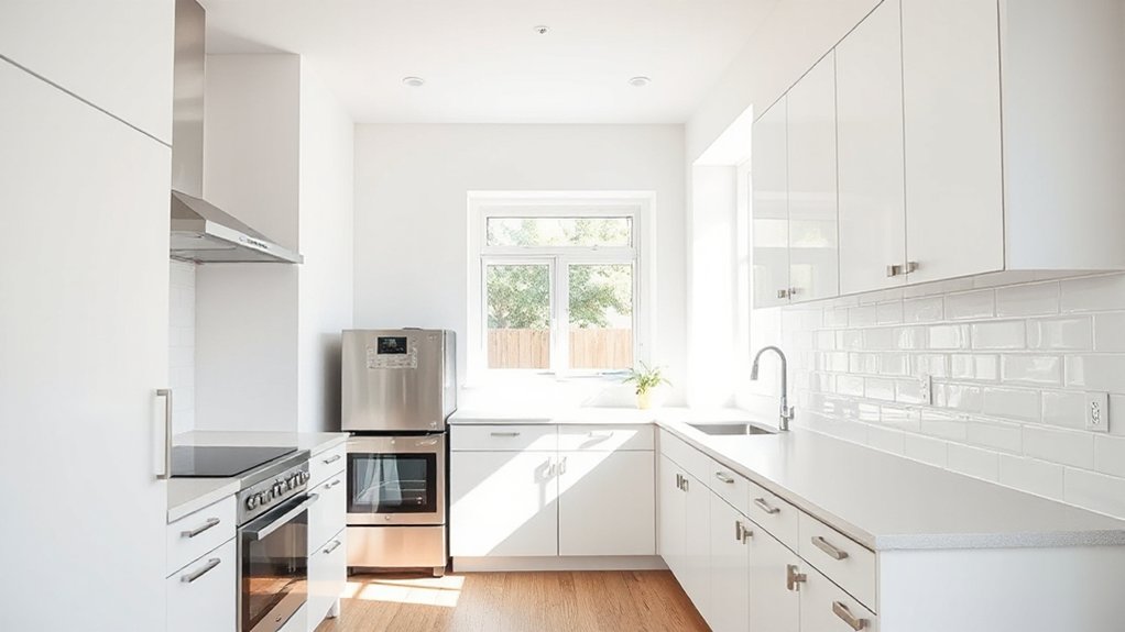 bright whites enhance spaciousness