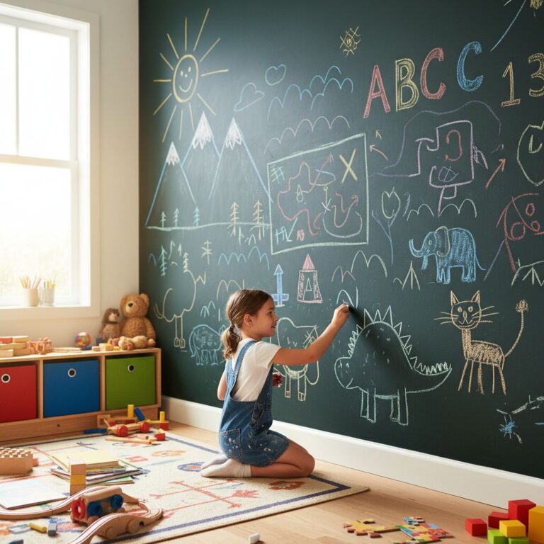 chalkboard walls for playroom