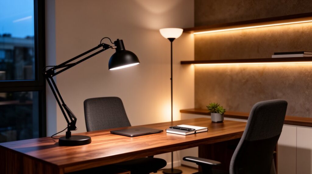 contemporary home office lighting