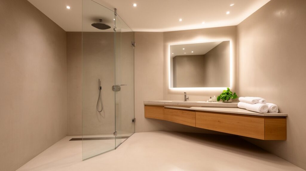 hotel style wet room design