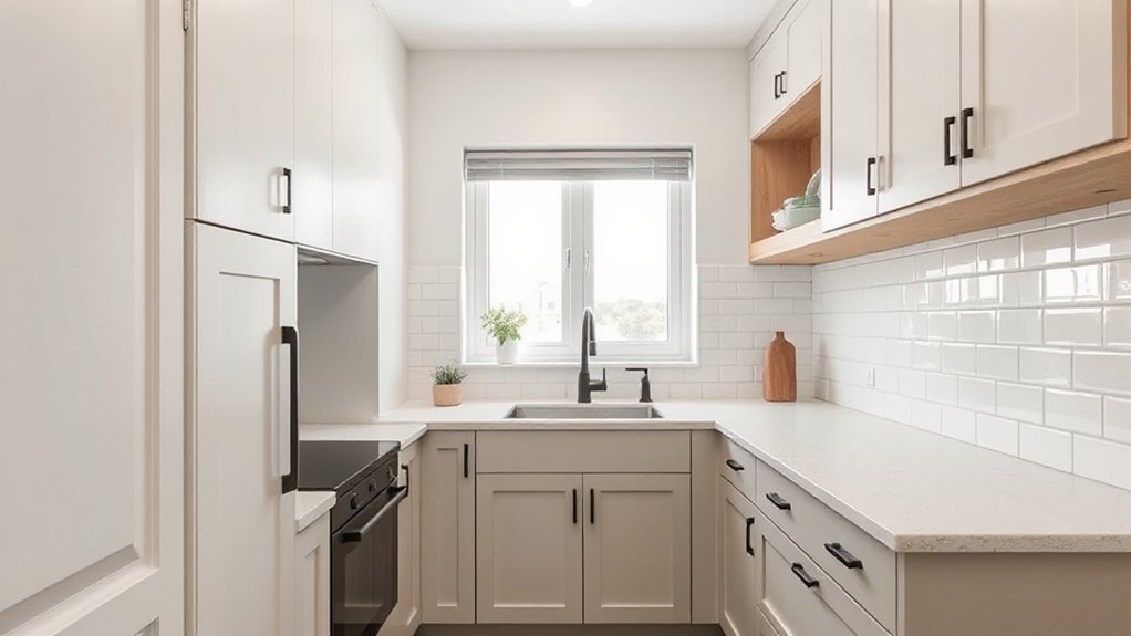 best kitchen colors for small kitchen spaces  reflective cohesive palette