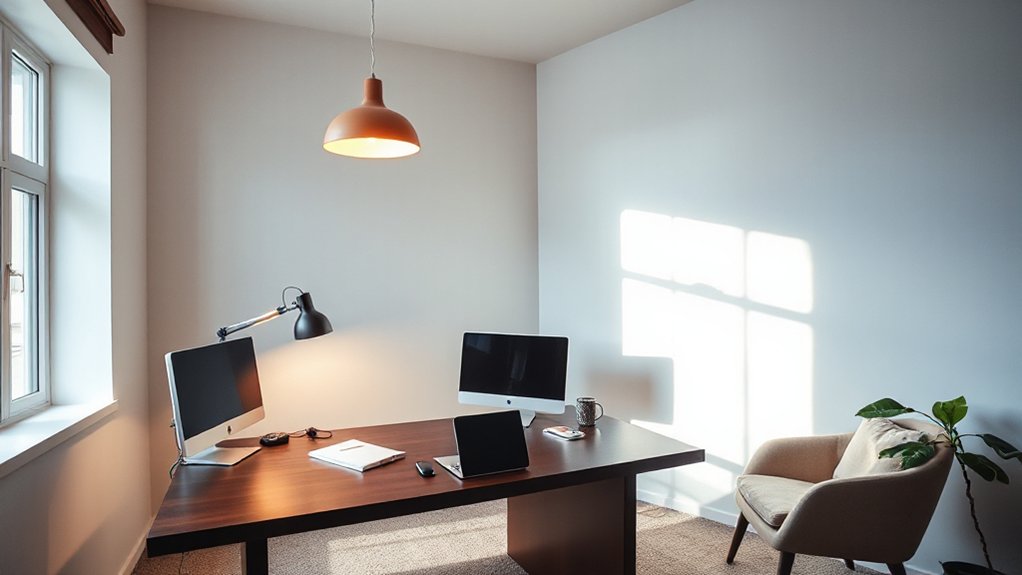 plan home office lighting zones