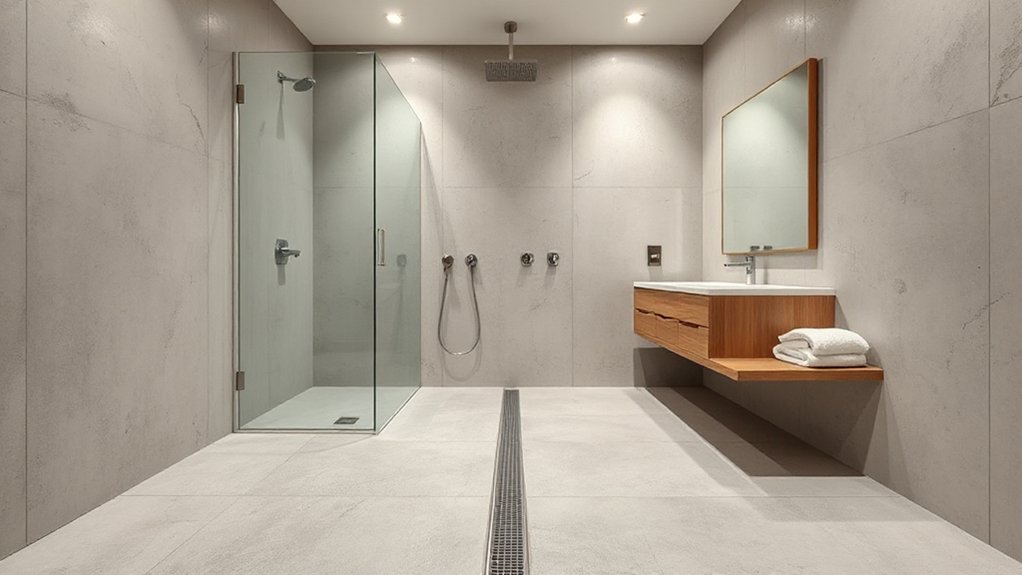set wet room slope accurately