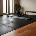 stylish home gym floors