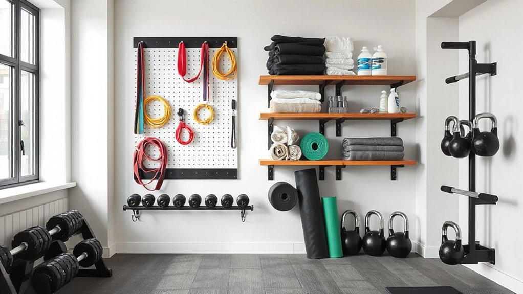 wall mounted gym storage solutions