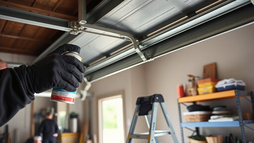 lubricate hinges and rollers